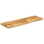 bordplade 120x30x2,5 cm naturlig kant massivt ru mangotræ