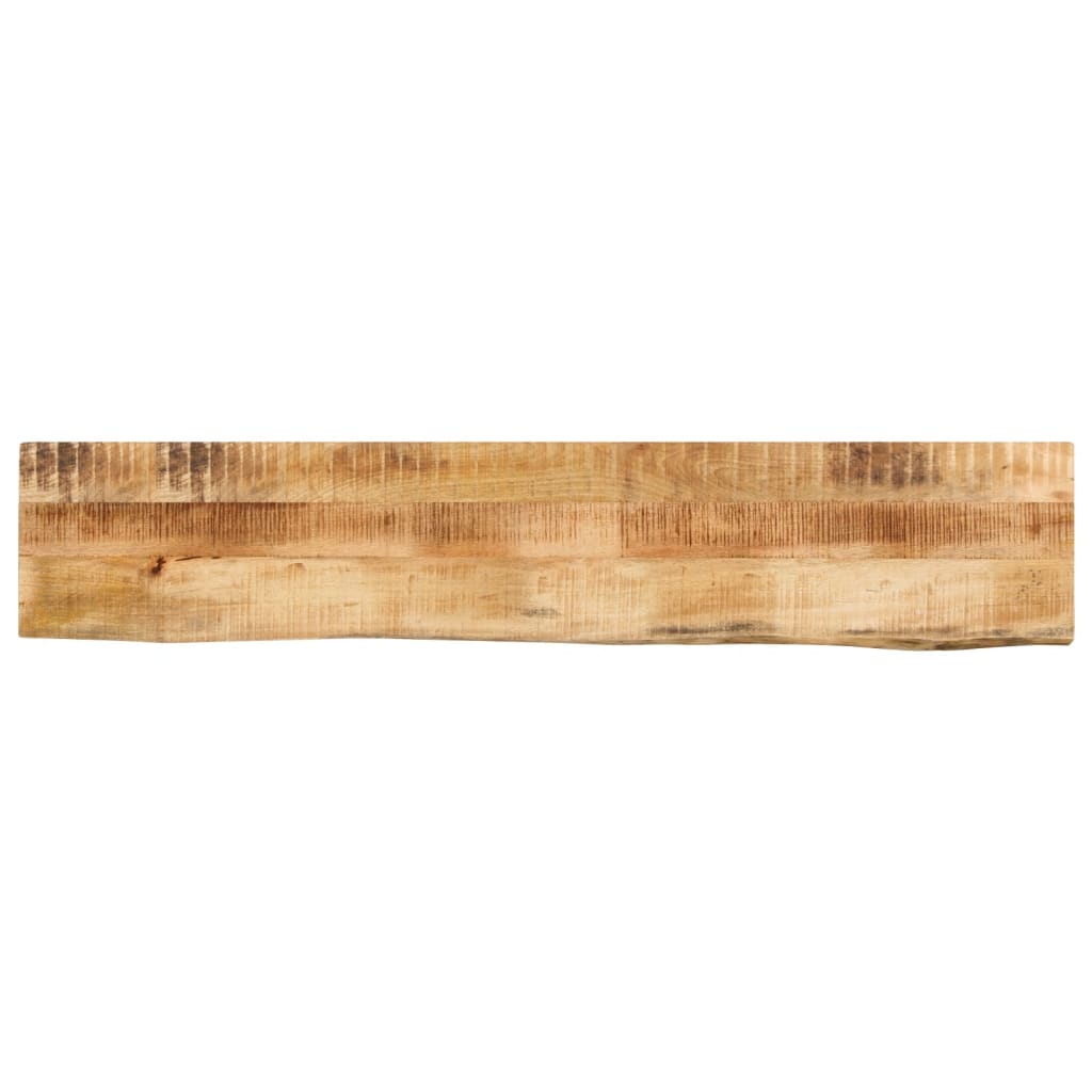 bordplade 160x30x2,5 cm naturlig kant massivt ru mangotræ