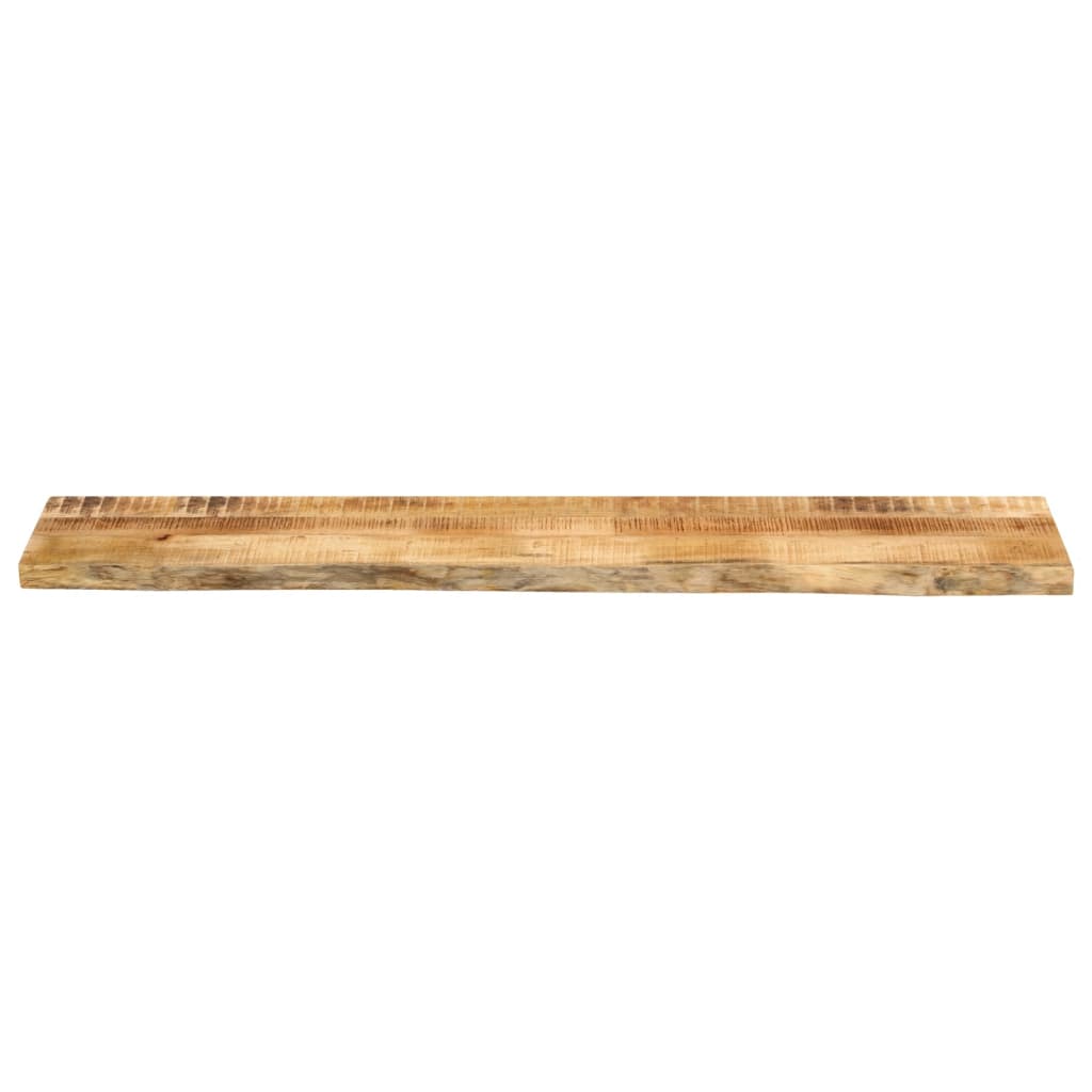 bordplade 160x30x2,5 cm naturlig kant massivt ru mangotræ