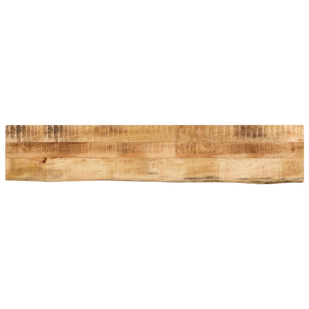 bordplade 180x30x2,5 cm naturlig kant massivt ru mangotræ