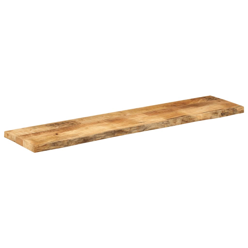 bordplade 180x30x2,5 cm naturlig kant massivt ru mangotræ