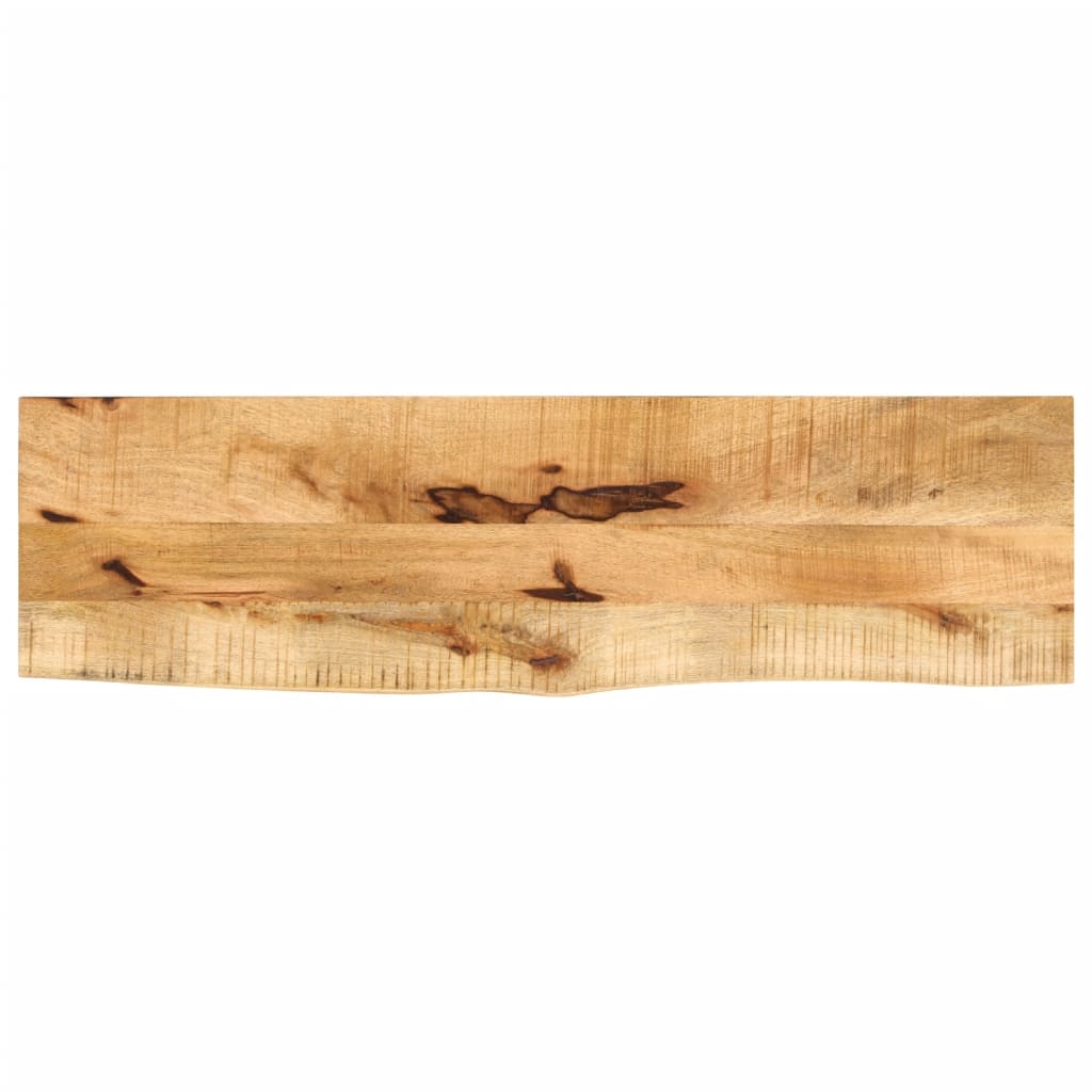 bordplade 110x40x2,5 cm naturlig kant massivt ru mangotræ billede