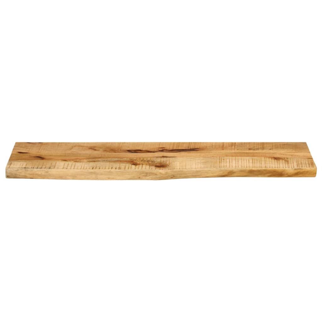 bordplade 120x40x2,5 cm naturlig kant massivt ru mangotræ
