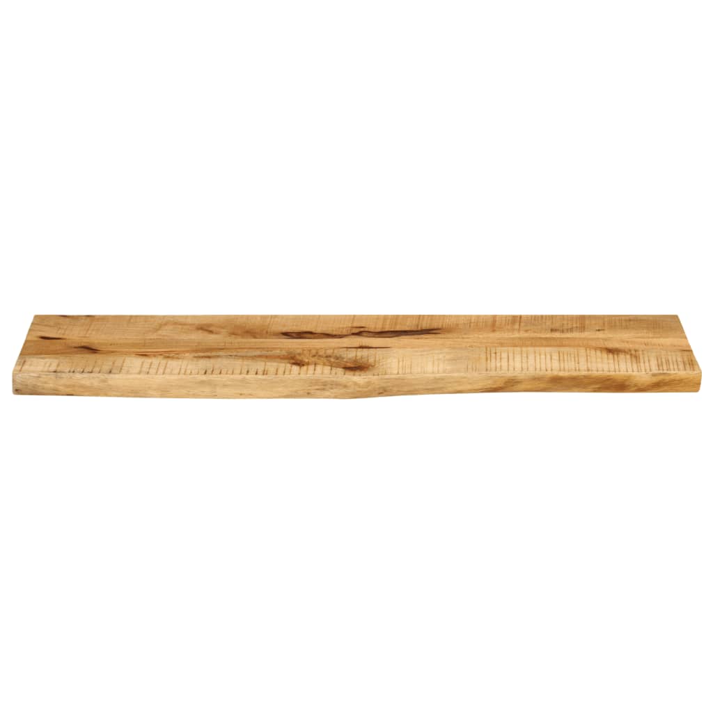 bordplade 110x20x3,8 cm naturlig kant massivt ru mangotræ