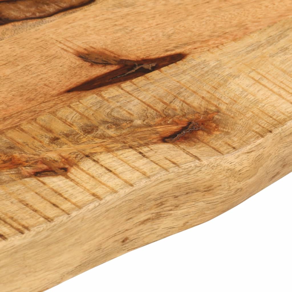 bordplade 110x20x3,8 cm naturlig kant massivt ru mangotræ