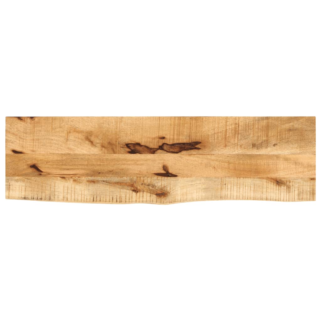 bordplade 120x20x3,8 cm naturlig kant massivt ru mangotræ billede
