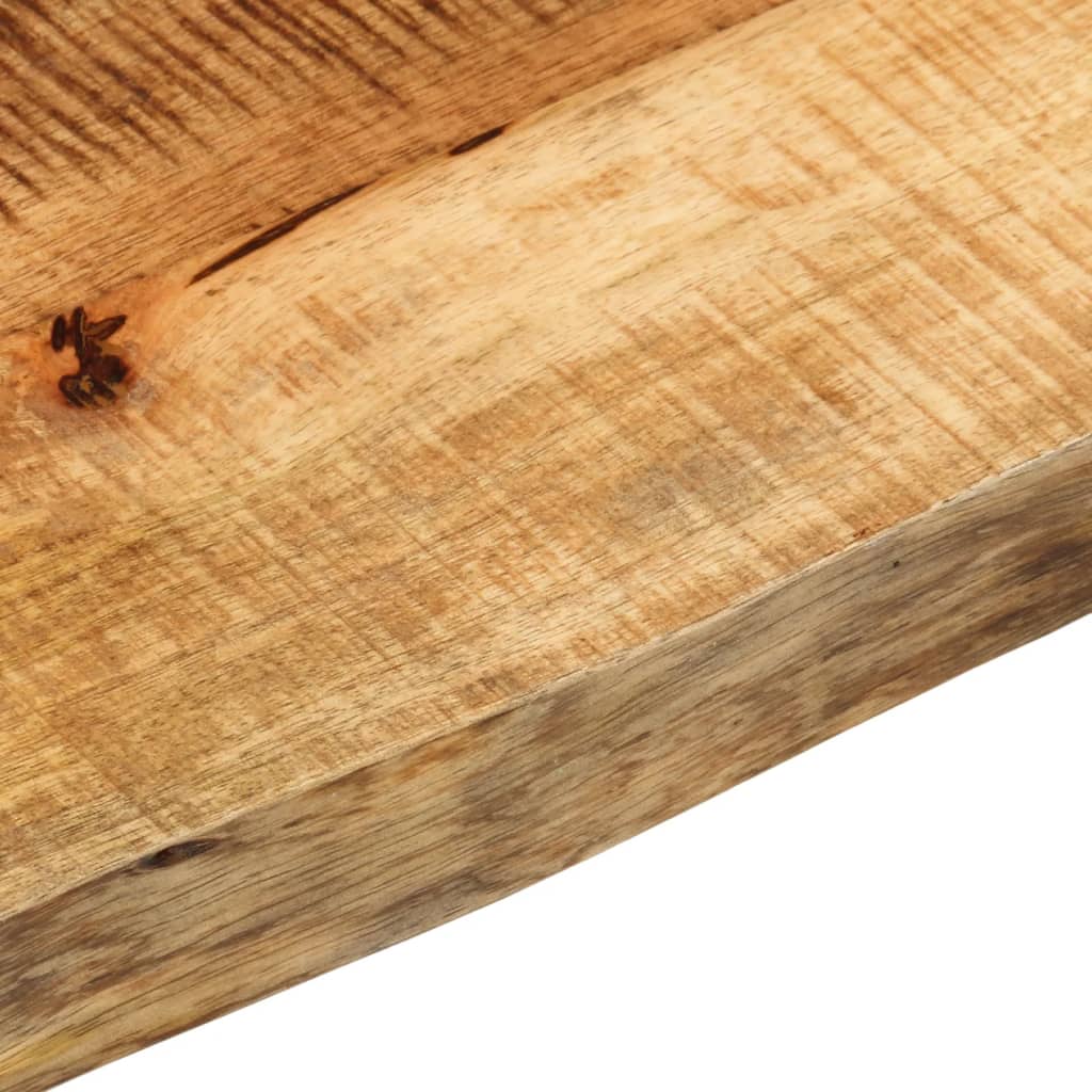 bordplade 160x20x3,8 cm naturlig kant massivt ru mangotræ