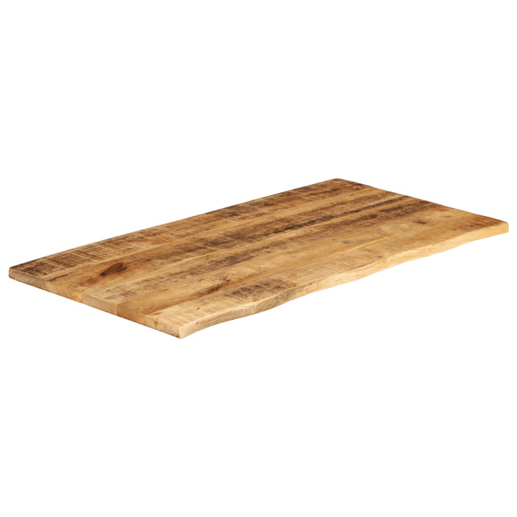 bordplade 120x60x3,8 cm naturlig kant massivt ru mangotræ