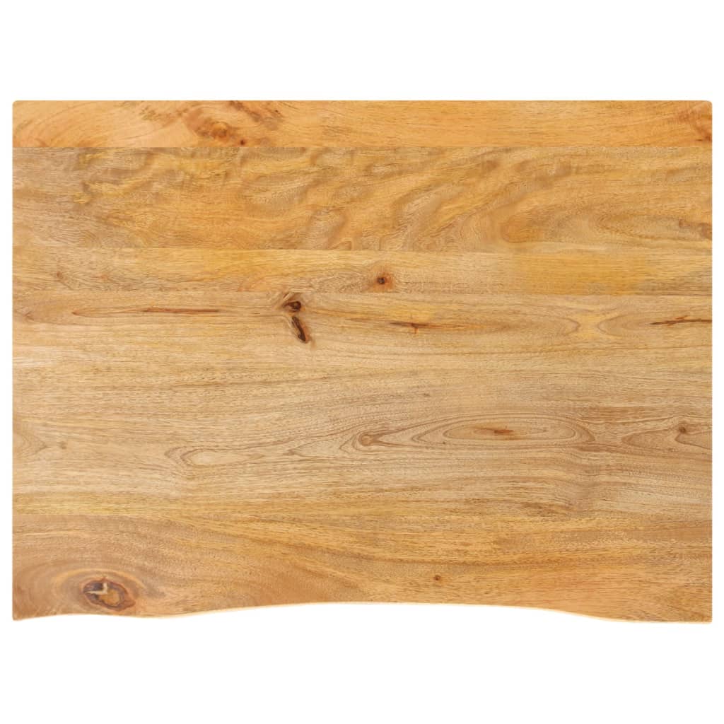 bordplade 70x60x2,5 cm naturlig kant massivt mangotræ billede