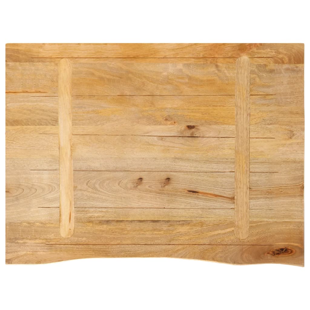 bordplade 70x60x2,5 cm naturlig kant massivt mangotræ