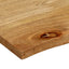 bordplade 70x60x2,5 cm naturlig kant massivt mangotræ