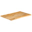 bordplade 90x60x2,5 cm naturlig kant massivt mangotræ