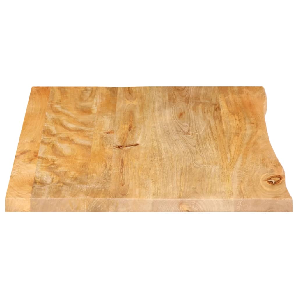 bordplade 90x60x2,5 cm naturlig kant massivt mangotræ