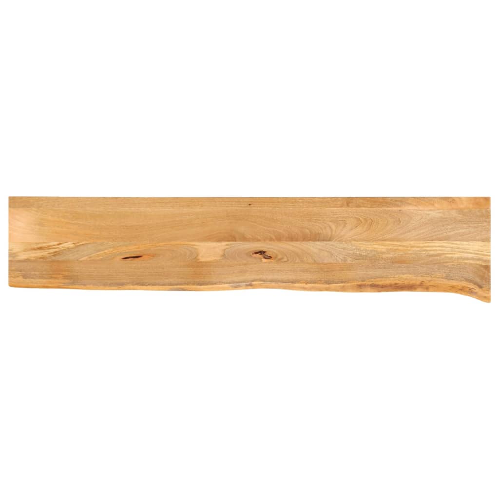 bordplade 160x20x3,8 cm naturlig kant massivt mangotræ