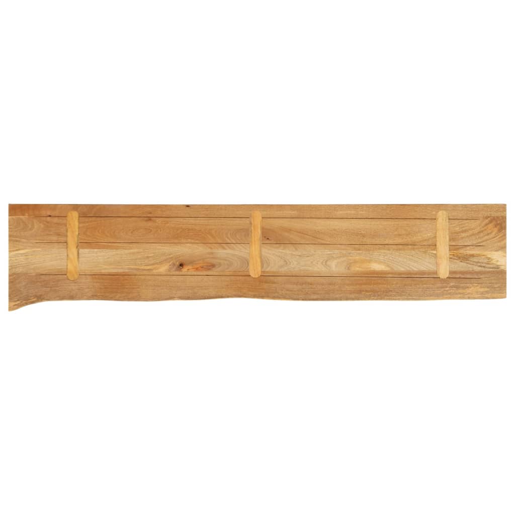 bordplade 160x20x3,8 cm naturlig kant massivt mangotræ