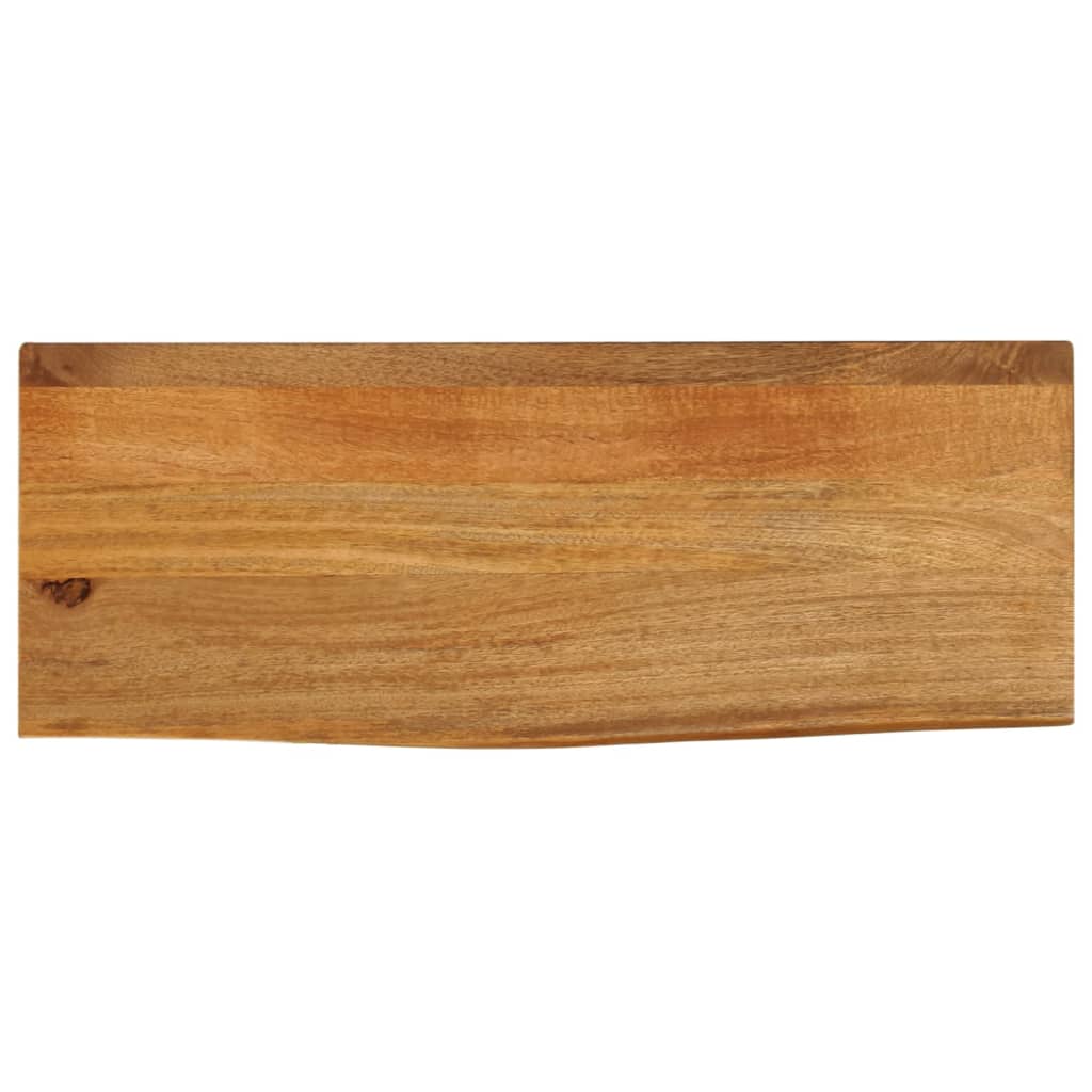 Bordplade i massivt mangotræ - naturlig kant, 80×30×2,5 cm