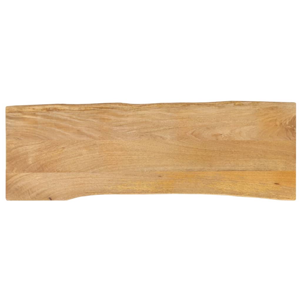 bordplade 110x40x2,5 cm naturlig kant massivt mangotræ