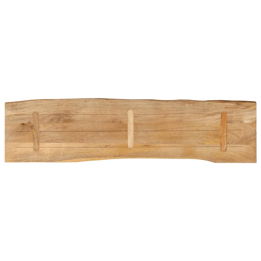 bordplade 160x40x2,5 cm naturlig kant massivt mangotræ