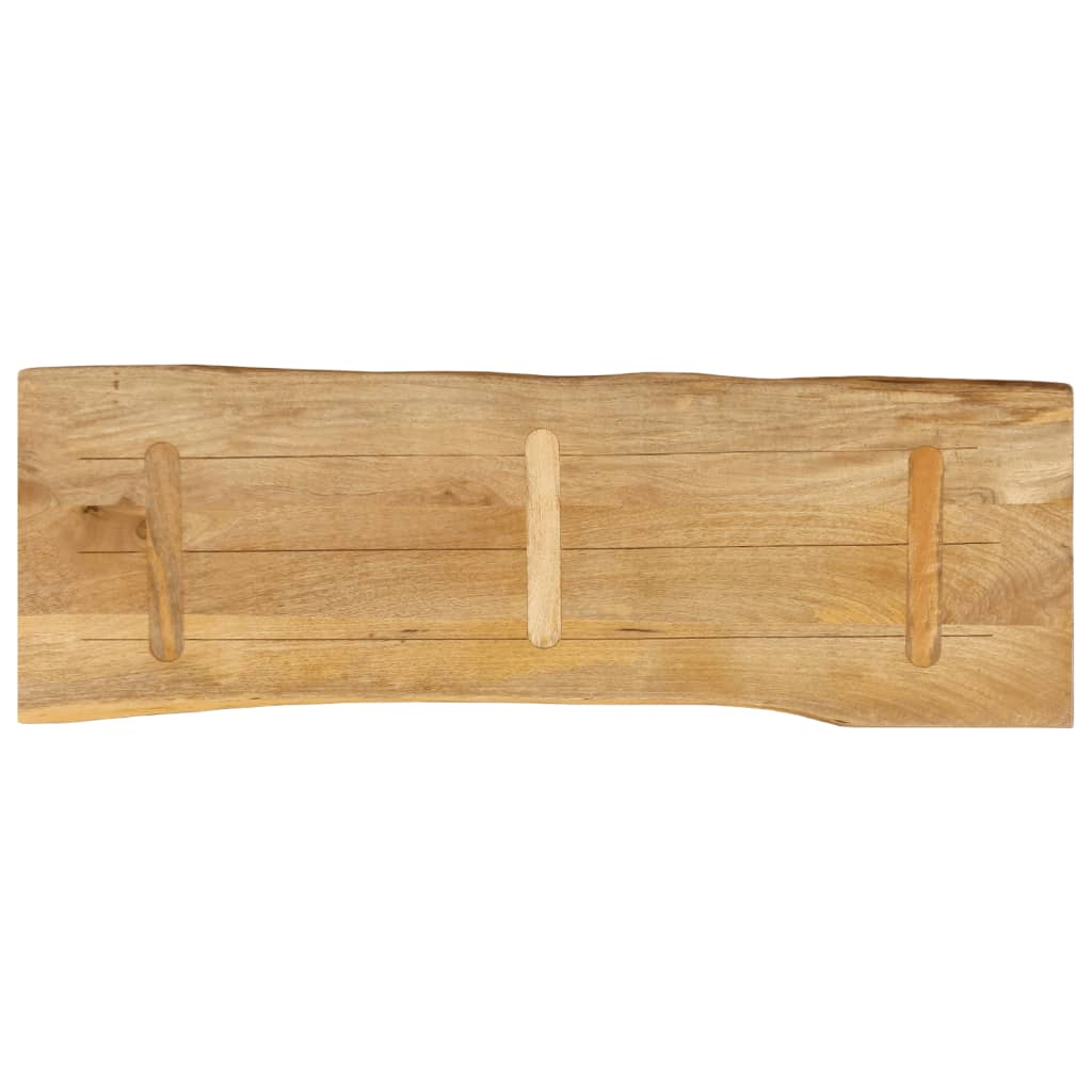 bordplade 140x40x3,8 cm naturlig kant massivt mangotræ