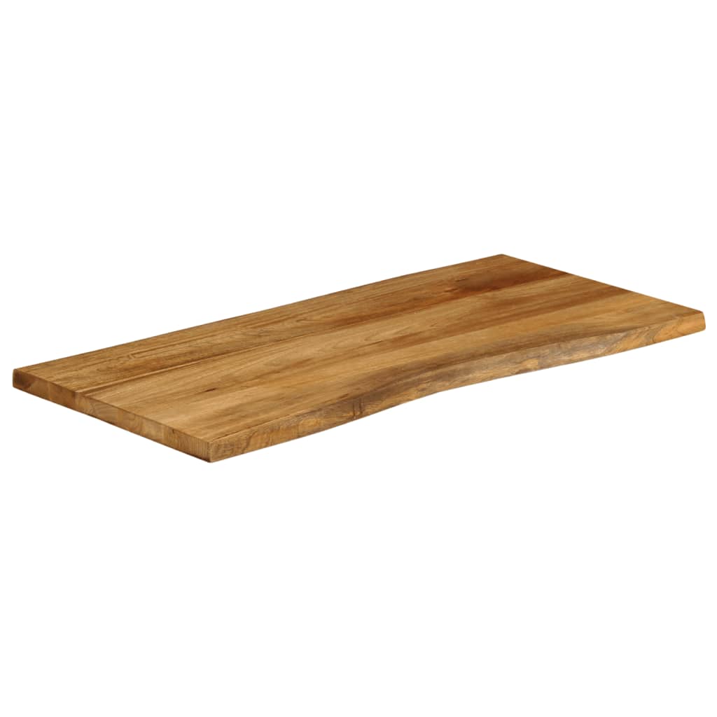 bordplade 120x60x2,5 cm naturlig kant massivt mangotræ