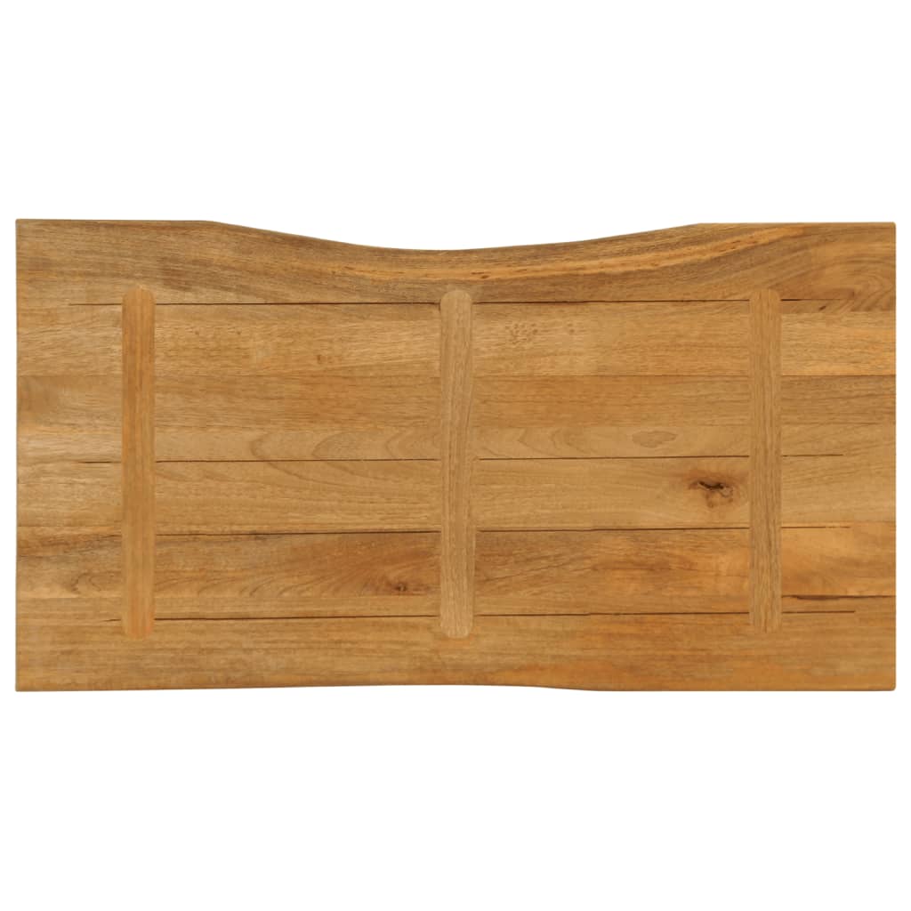 bordplade 120x60x3,8 cm naturlig kant massivt mangotræ