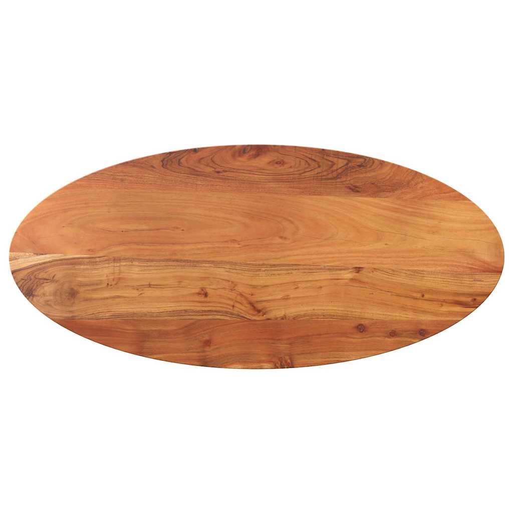 Oval bordplade 80x40x3,8 cm i massivt akacietræ