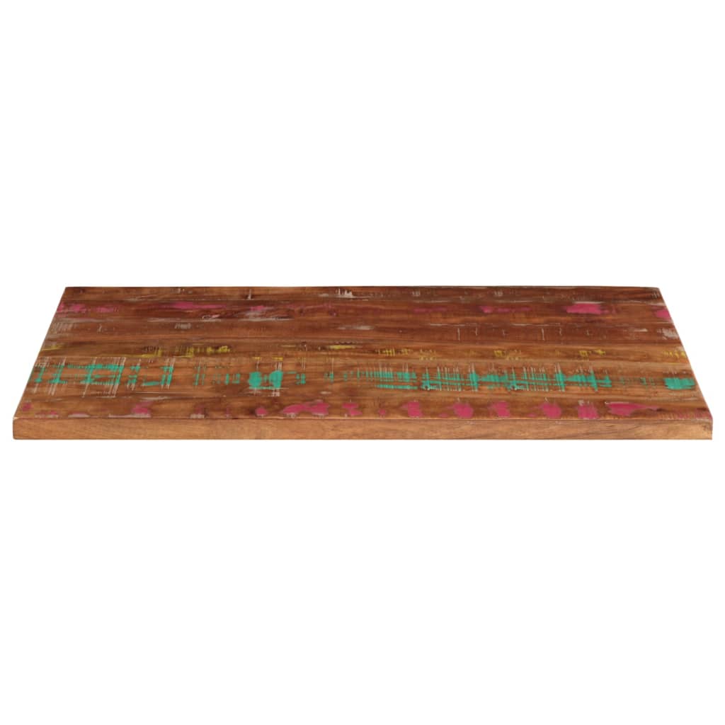 bordplade 120x50x2,5 cm rektangulær massivt genbrugstræ