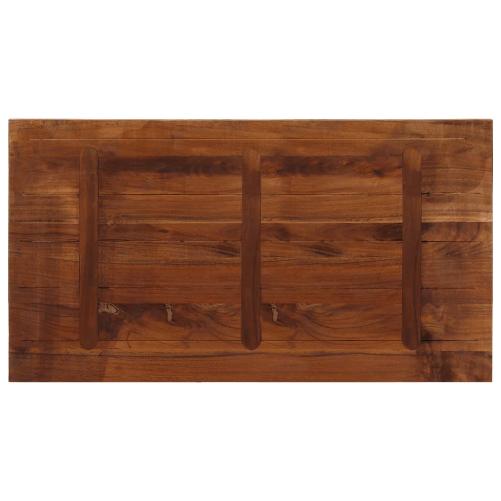 bordplade 120x50x2,5 cm rektangulær massivt genbrugstræ