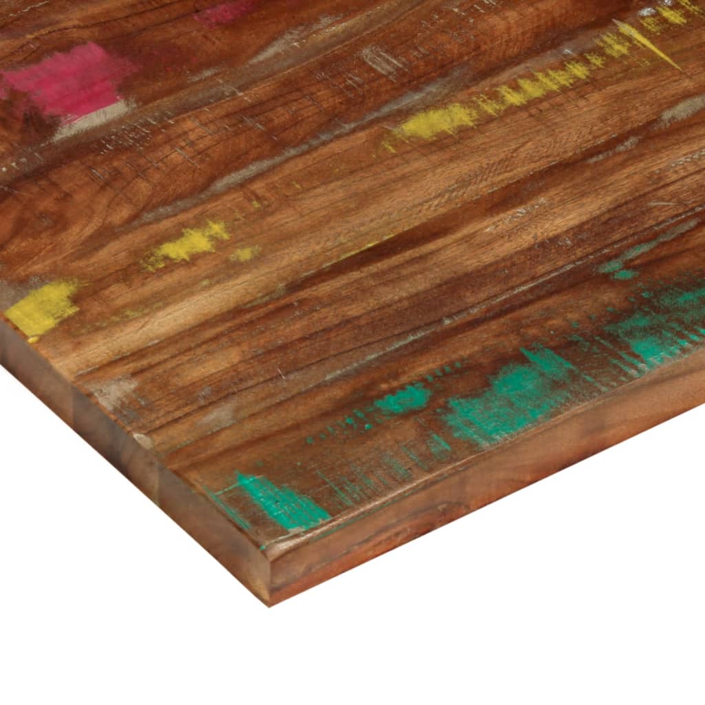bordplade 120x50x2,5 cm rektangulær massivt genbrugstræ