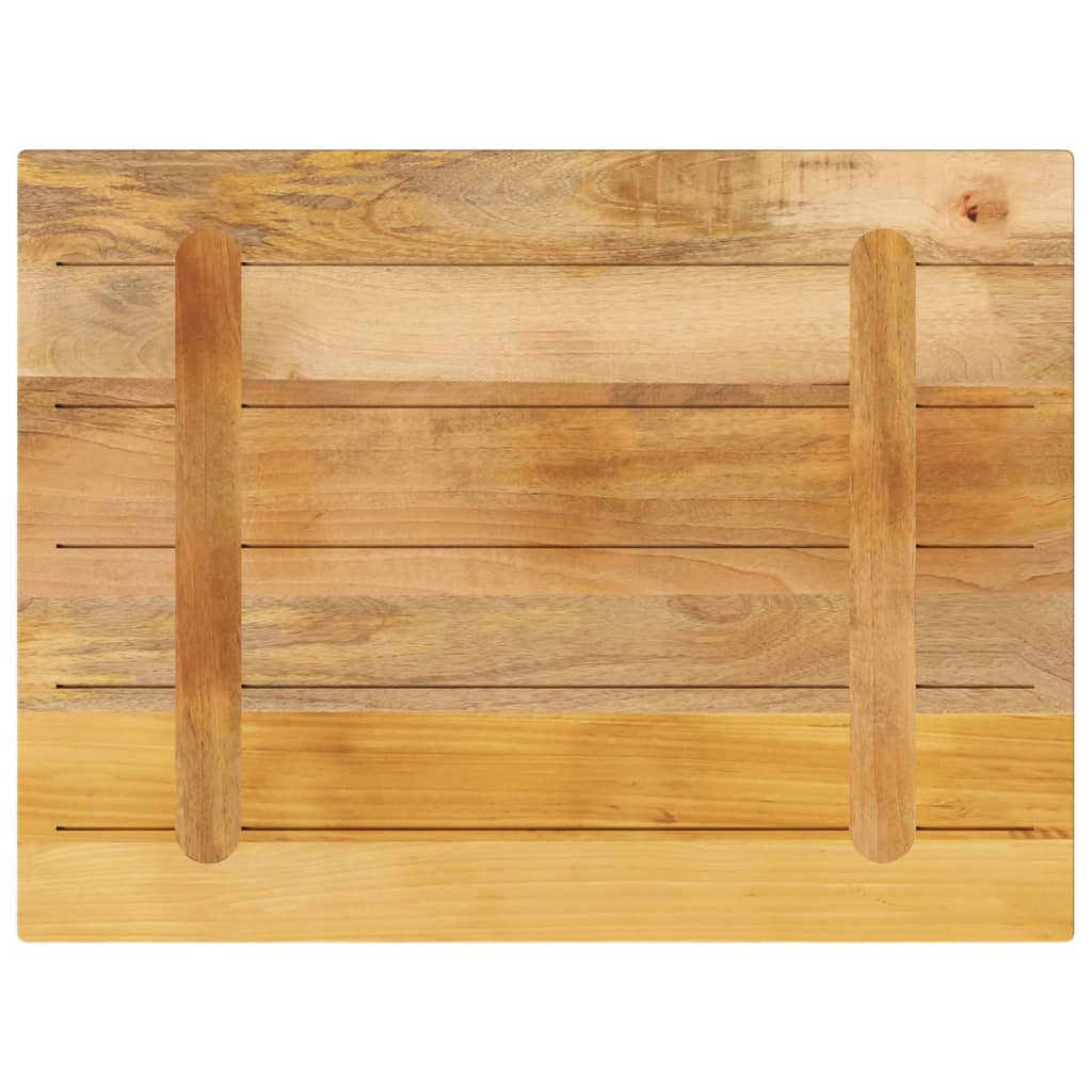 bordplade 80x50x2,5 cm rektangulær massivt ru mangotræ