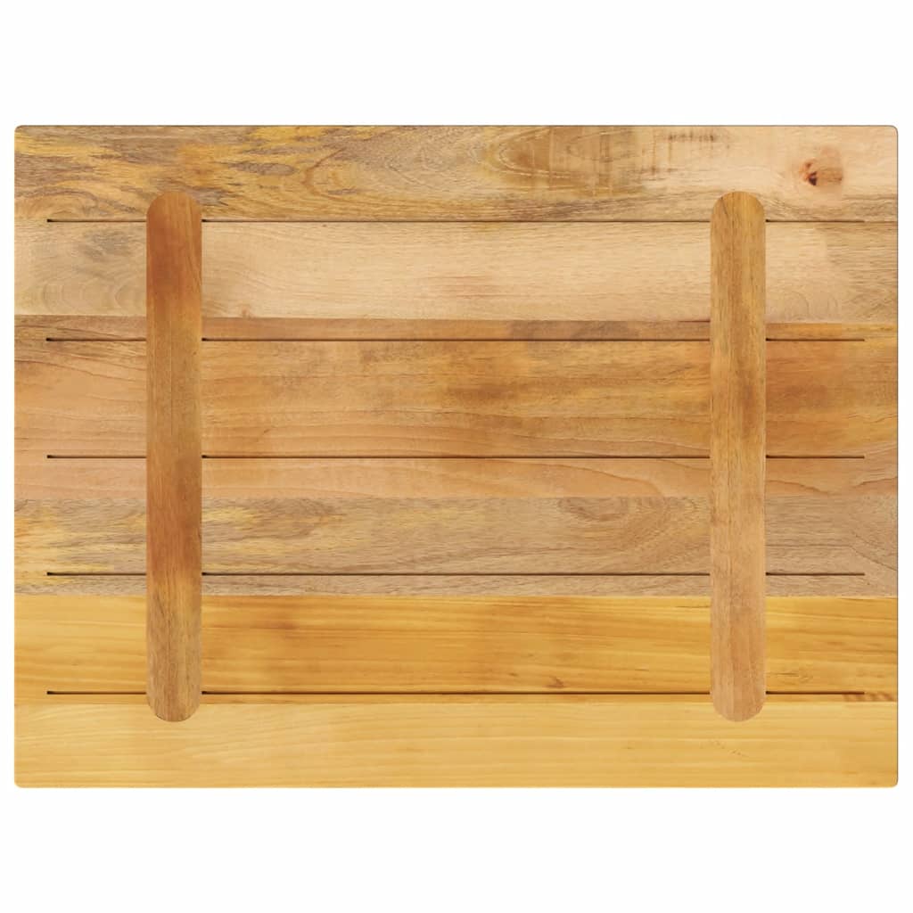 bordplade 90x50x2,5 cm rektangulær massivt ru mangotræ