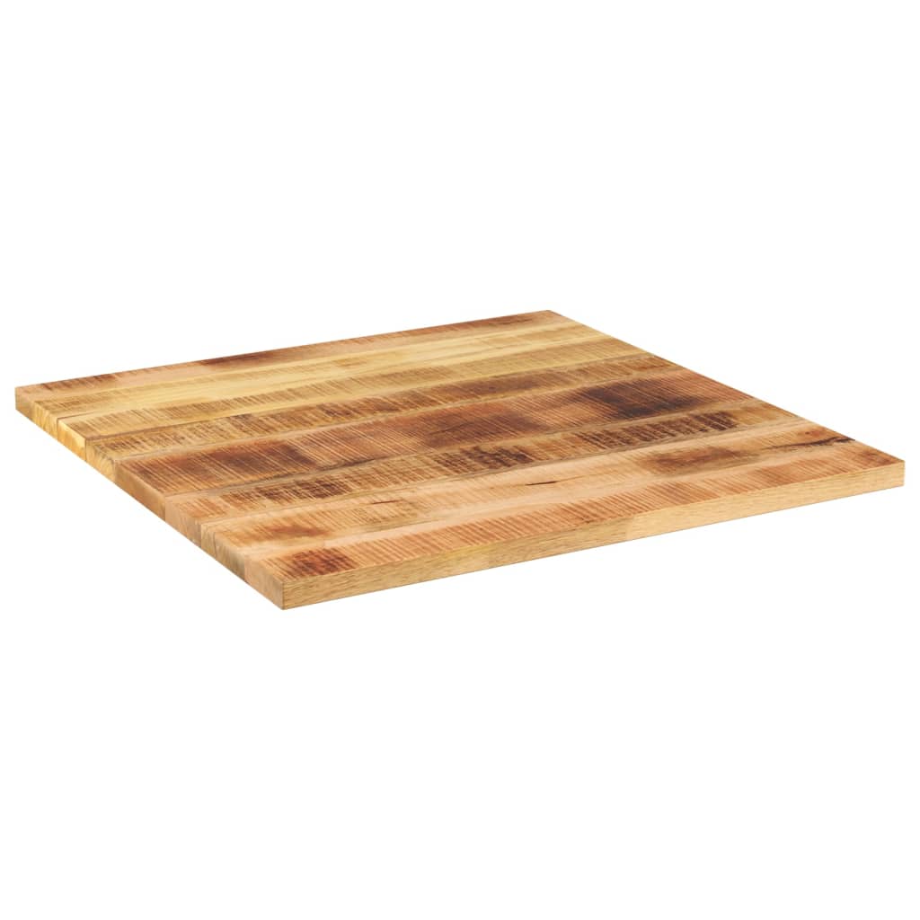 bordplade 70x70x2,5 cm firkantet massivt ru mangotræ