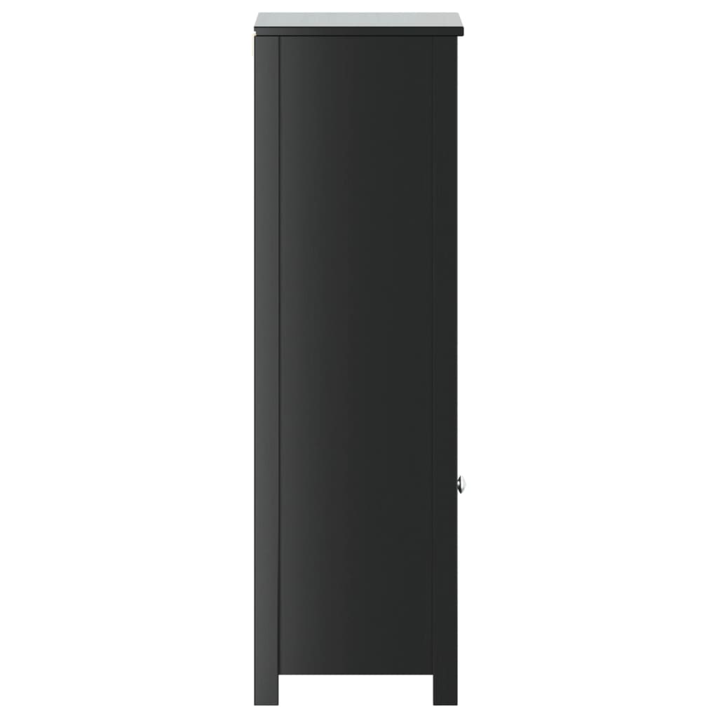 badeværelsesskab BERG 40x34x110 cm massivt fyrretræ sort