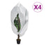 plantebeskyttelse med lynlås 4 stk. 70 g/m² 1x1,55 m