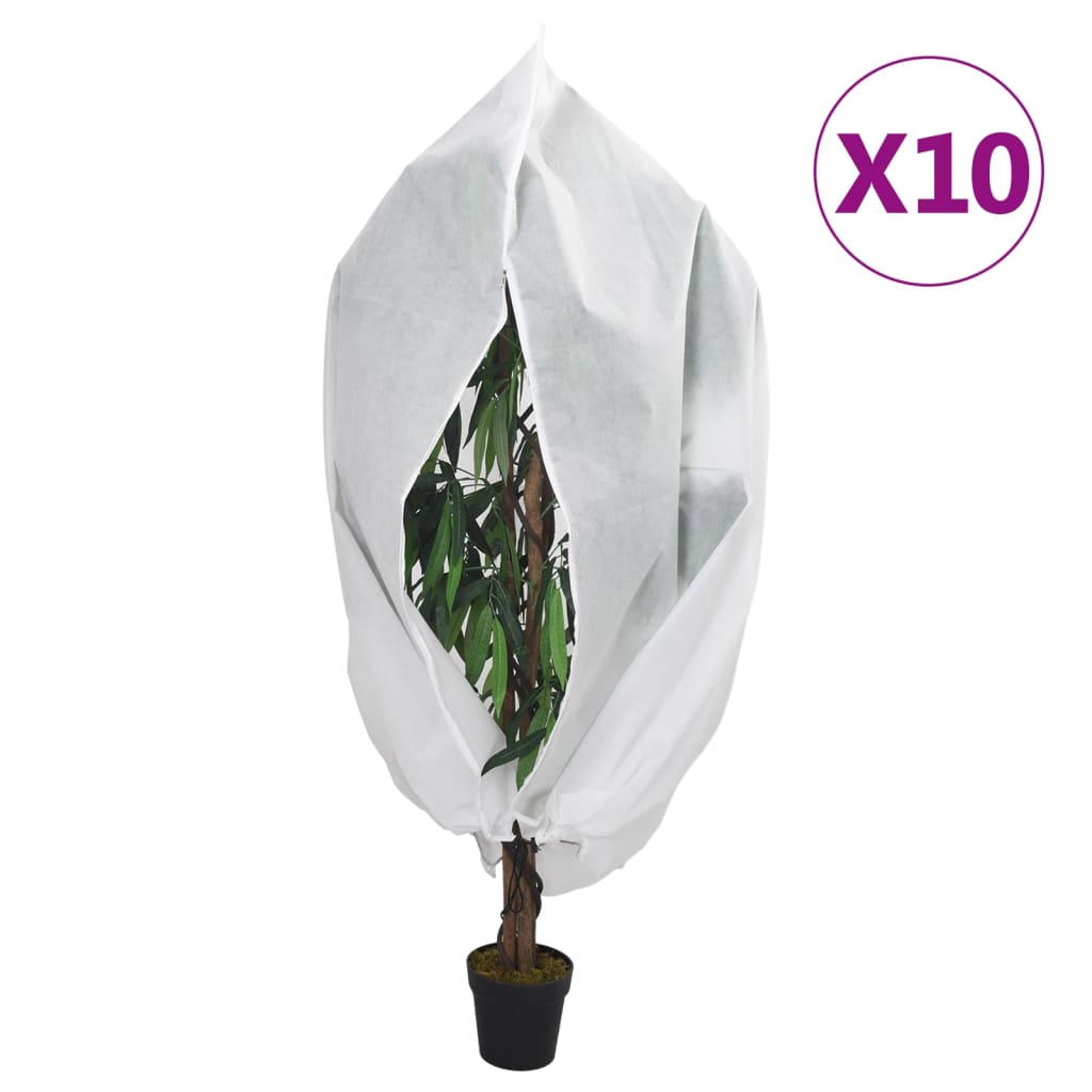 plantebeskyttelse med lynlås 10 stk. 70 g/m² 1,2x1,8 m