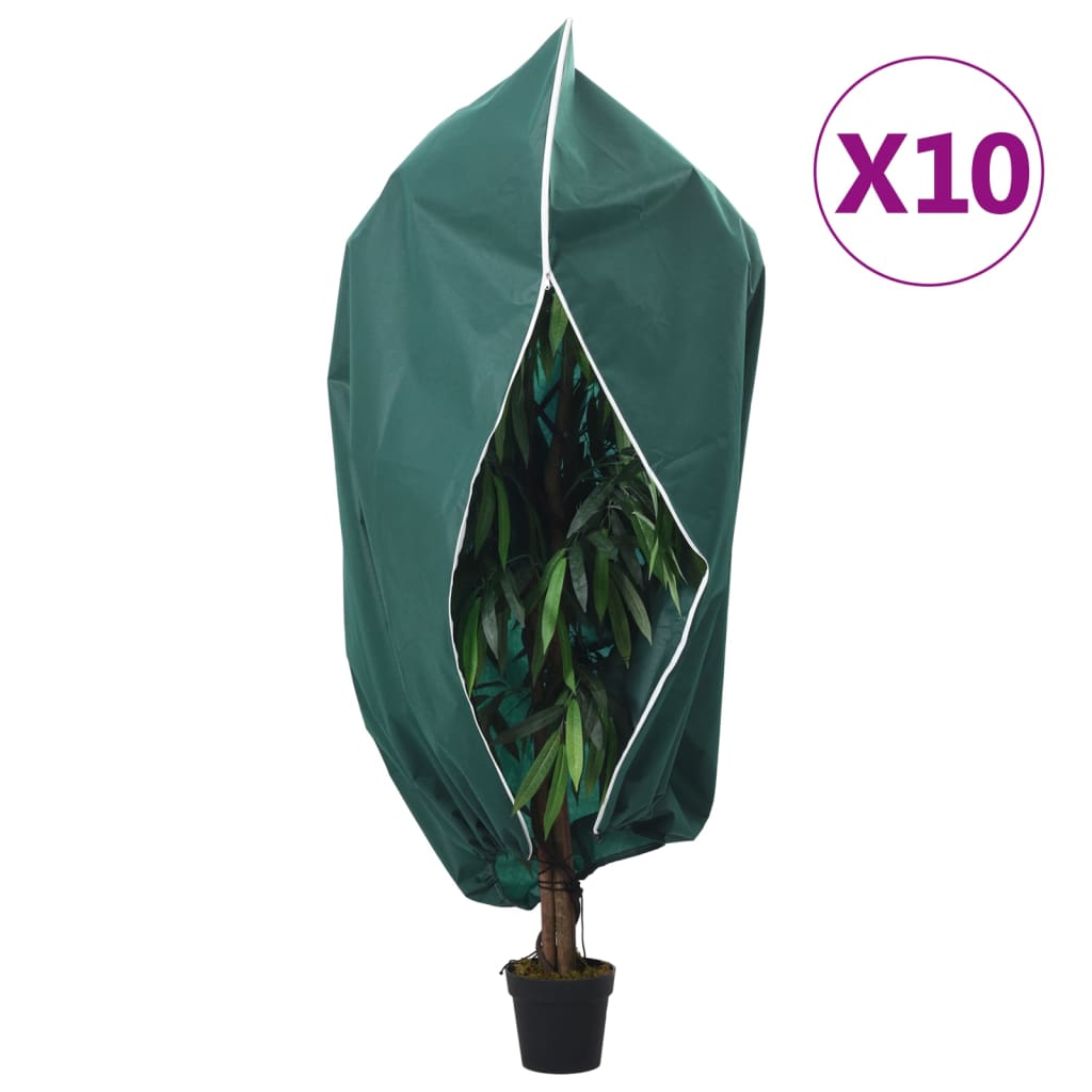 plantebeskyttelse med lynlås 10 stk. 70 g/m² 1,2x1,8 m