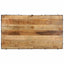 sofabord med hjul massivt mangotræ 100x55x26 cm