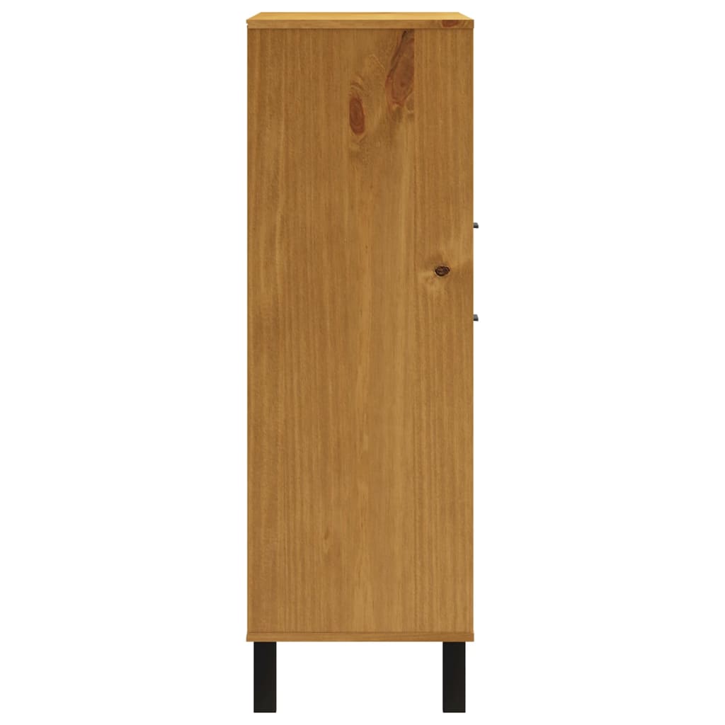 skab med glaslåge FLAM 92x40x122,5 cm massivt fyrretræ