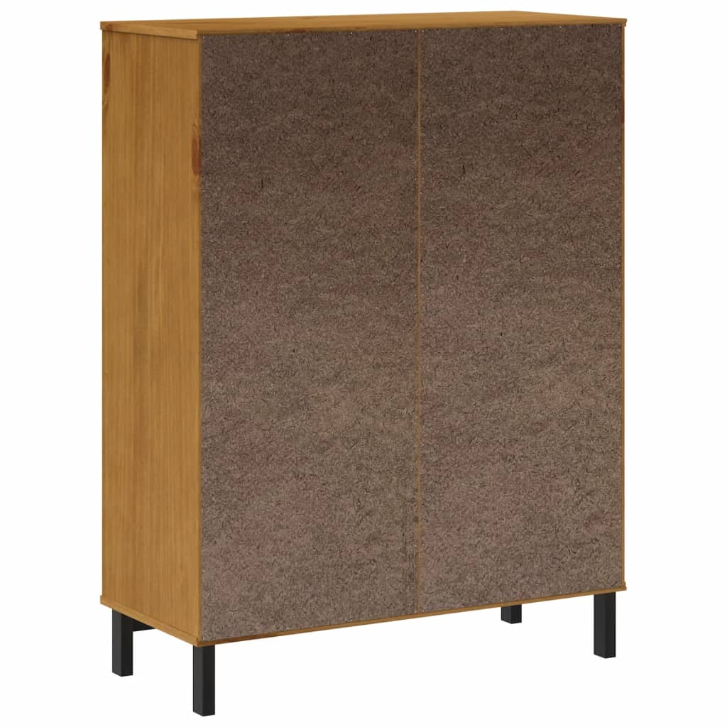 skab med glaslåge FLAM 92x40x122,5 cm massivt fyrretræ