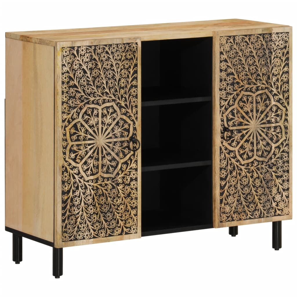 skab 90x33x75 cm massivt mangotræ