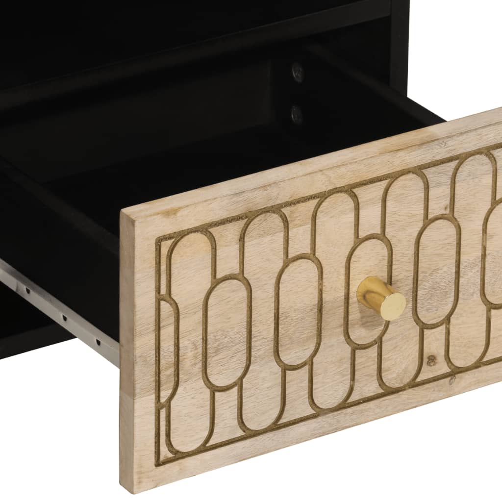 tv-bord 100x33x46 cm massivt mangotræ