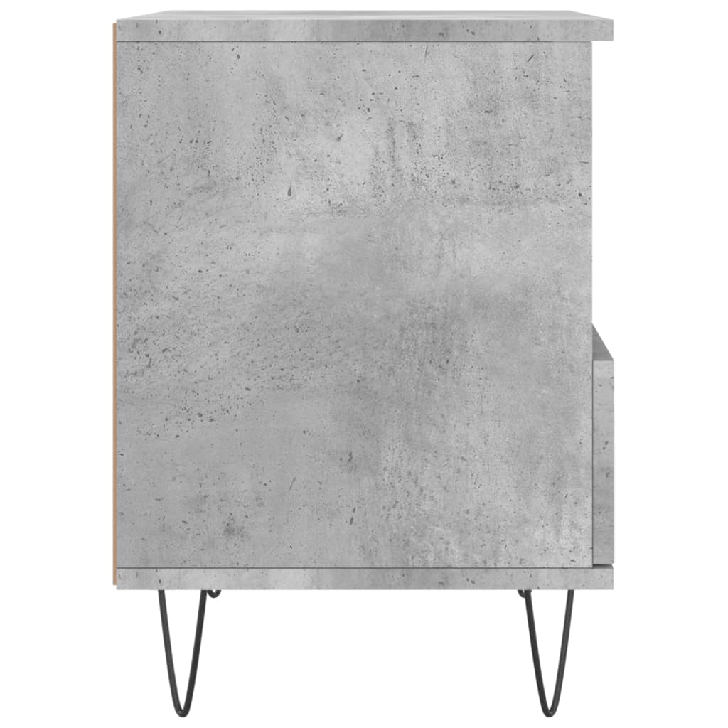 sengebord 40x35x50 cm konstrueret træ betongrå