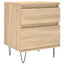 sengeborde 2 stk. 40x35x50 cm konstrueret træ sonoma-eg