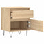 sengeborde 2 stk. 40x35x50 cm konstrueret træ sonoma-eg