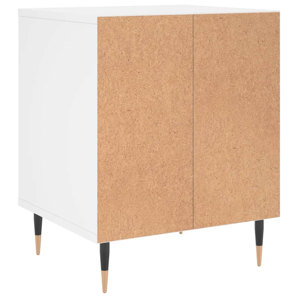 sengeborde 2 stk. 40x35x50 cm konstrueret træ hvid