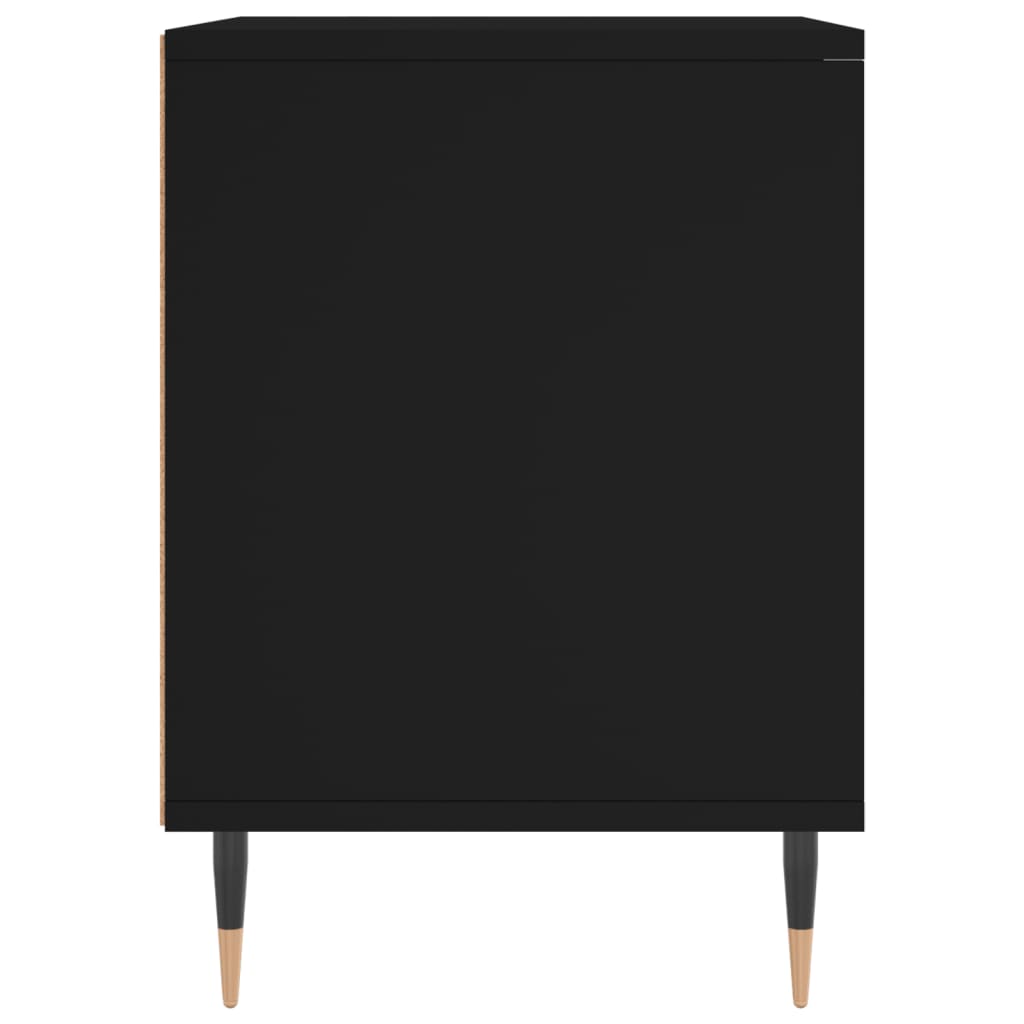 sengebord 40x35x50 cm konstrueret træ sort