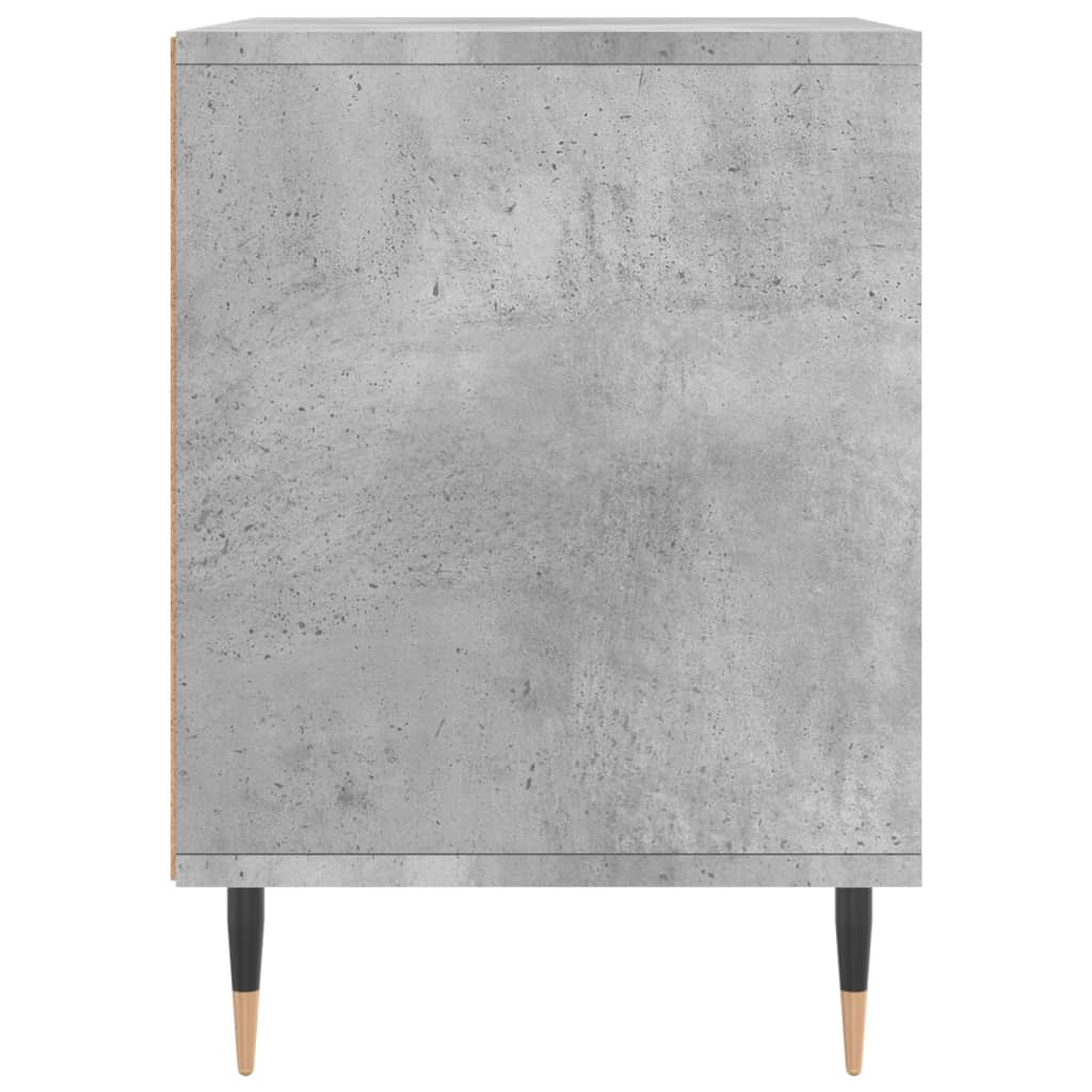 sengebord 40x35x50 cm konstrueret træ betongrå