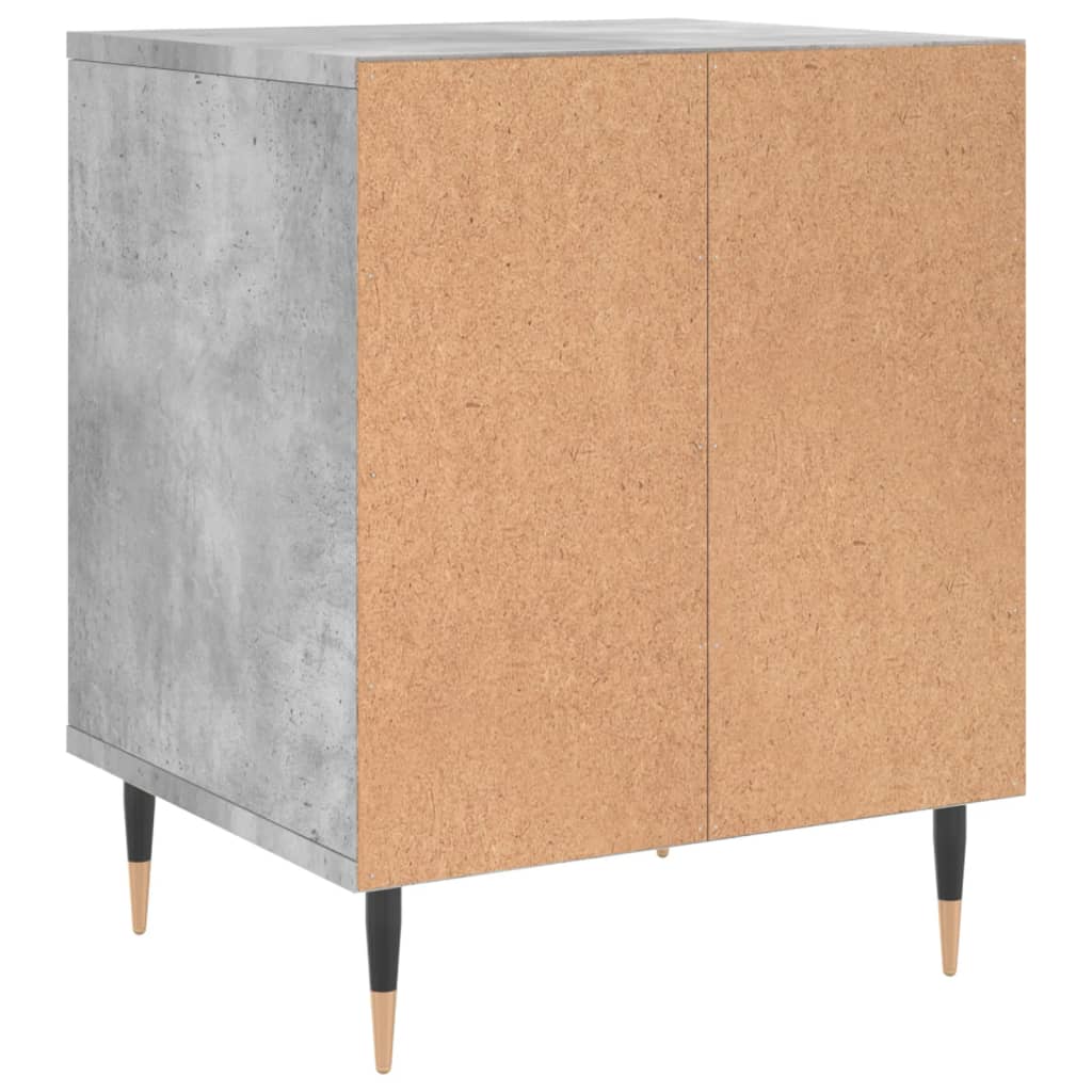 sengebord 40x35x50 cm konstrueret træ betongrå