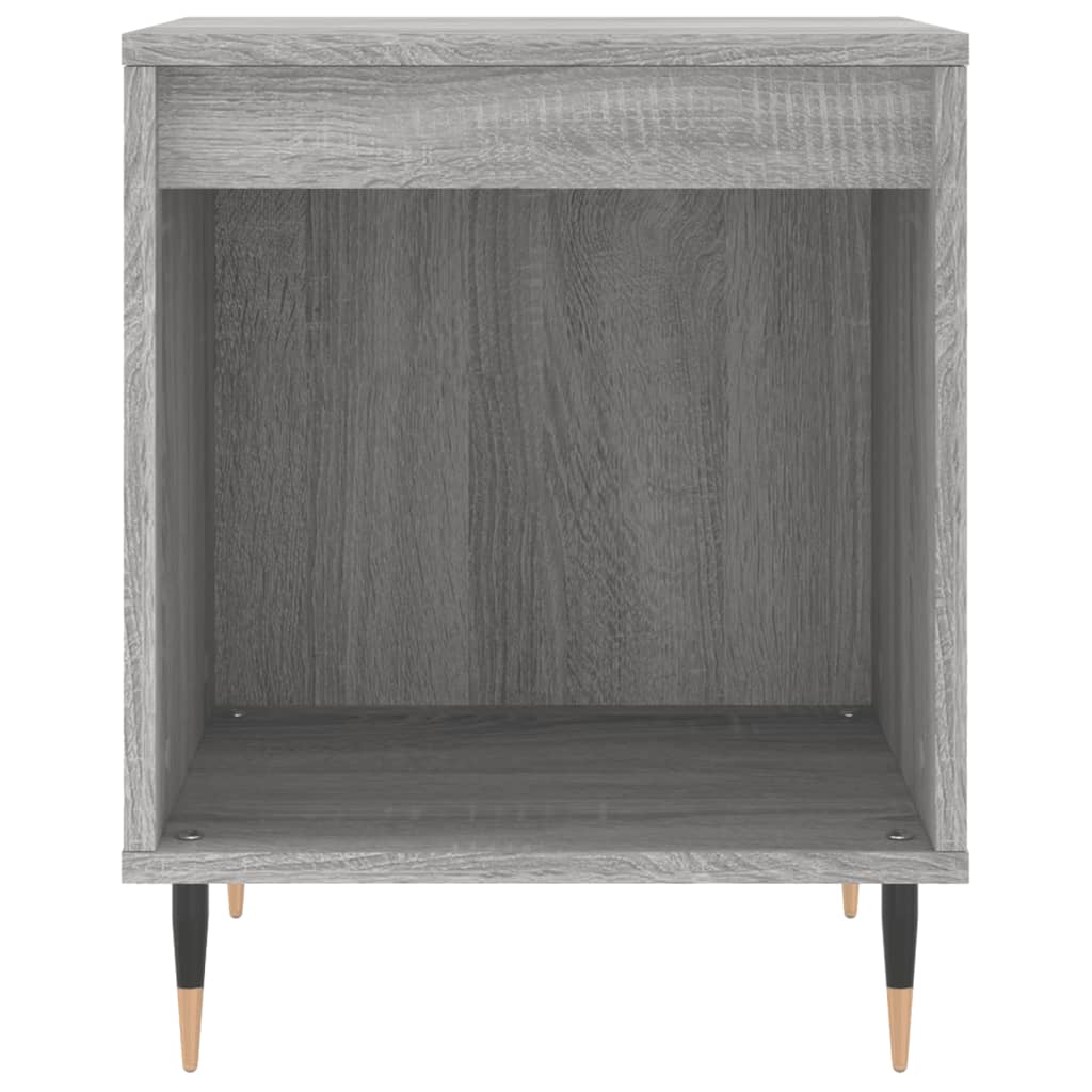 sengeborde 2 stk. 40x35x50 cm konstrueret træ grå sonoma-eg