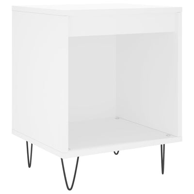 sengebord 40x35x50 cm konstrueret træ hvid